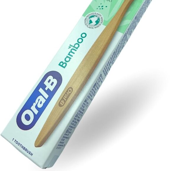 Oral-B Bamboo Toothbrush 100% Organic Handle Plant Based Bristles Lot of 4 - Picture 2 of 2